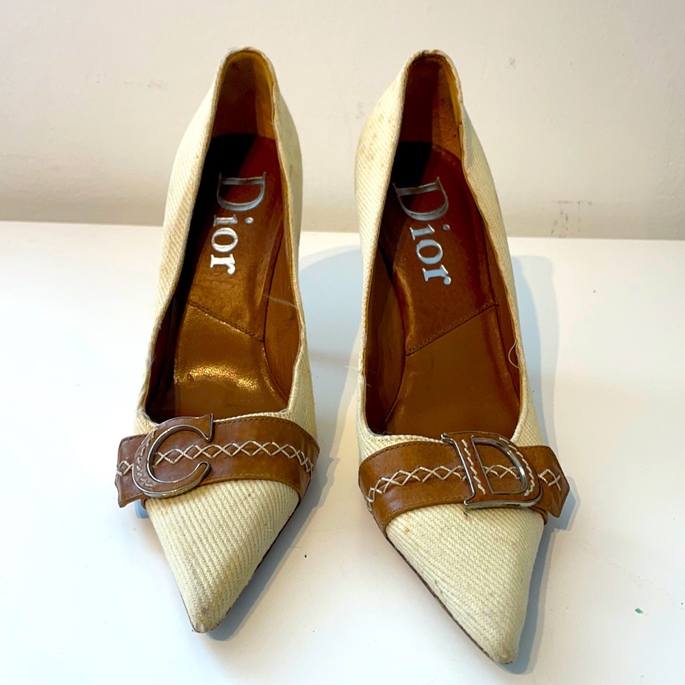 DIOR Christian Dior vintage heels, shoes, CD logo, size 38